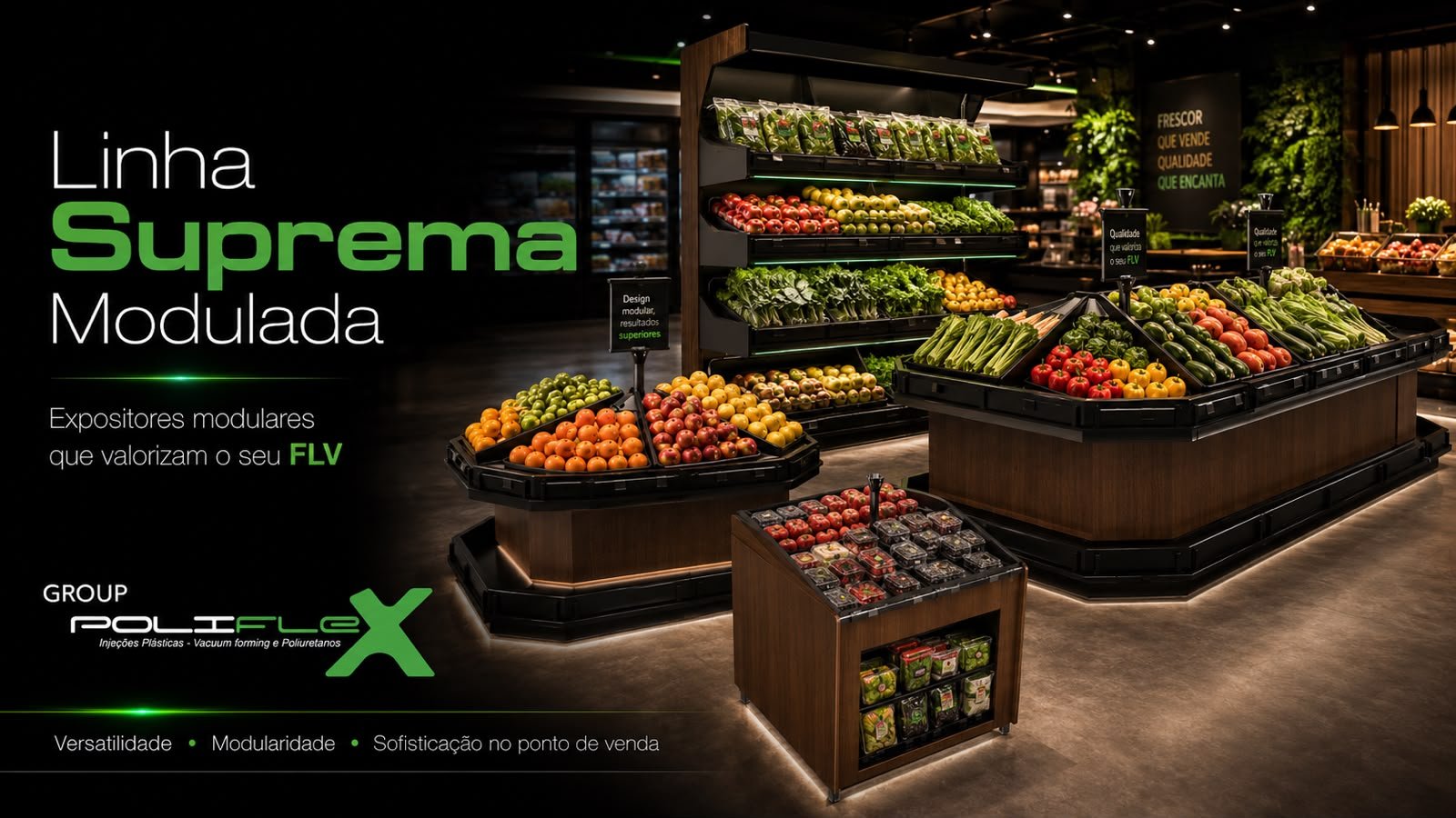 Linha Suprema Modulada aplicada a uma área de hortifruti